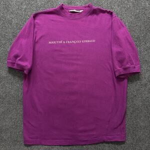 Marithe Francois Girbaud Shirt Mens Small Purple Logo Graphic Tee Streetwear